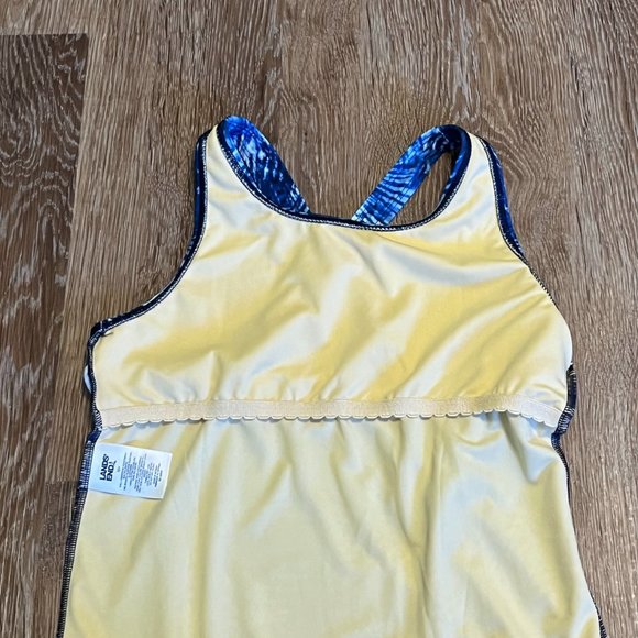 Lands' End Tie Dye One Piece Swimsuit Girls Size 12 Plus - Picture 5 of 8